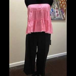 Kenzie Size 8 Mid Rise Collets NWT Black & Pink Papaya Med top NWT Sold as set